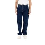 ENZİM JEANS Erkek 100% Pamuk Baggy Kot Pantolon Koyu Mavi 31