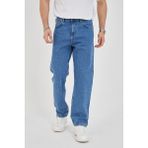 Enzim Jeans Erkek 100% Pamuk Baggy Kot Pantolon Mavi Geniş Paça Casual Stil ile Rahatlık Sunar - 30