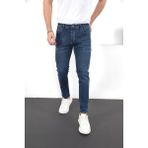 Enzim Jeans Erkek Likralı Denim Skinny Fit Pantolon Desenli Mavi Renk Modern Günlük Stil - 31