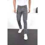ENZİM JEANS Erkek Likralı Denim Slim Fit Jeans Gri 34