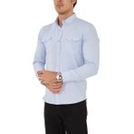 ENZİM JEANS Erkek Polycotton Gömlek Açık Mavi 2XL