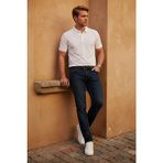 Enzim Jeans Erkek Regular Fit Likralı Denim Pantolon Standart Kesim Düz Desenli - Mavi - 34