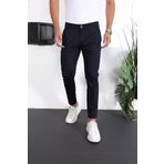 ENZİM JEANS Erkek Slim Fit Chino Pantolon Lennberg Lacivert 42