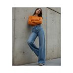 ENZİM JEANS Kadın Yüksek Bel %100 Pamuk Wide Leg Baggy Jean Comfort Fit