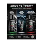 ENZO GT 3'LÜ Avantajlı Paket Susuz Motor Temizleme (200ml) Lastik Parlatıcı (500ml) Klima Temizleme Spreyi (200ml)