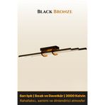 ENZO LIGHT Cosmo Bronz 3000K LED Tavan Avize – Kumandalı Dim Edilebilir – Aşağı Işık 30 x 60