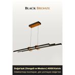 ENZO LIGHT Cosmo Bronz 4000K Lineer LED Sarkıt Avize – Kumandalı Dim Edilebilir – Yukarı & Aşağı Işık 60 x 60