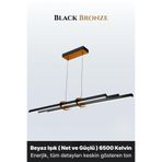 ENZO LIGHT Cosmo Bronz 6500K Lineer LED Sarkıt Avize – Kumandalı Dim Edilebilir – Yukarı & Aşağı Işık 60 x 60
