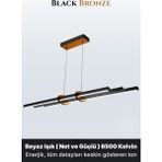 Enzo Light Cosmo Bronz Lineer LED Sarkıt Avize – Kumandalı Dim Edilebilir – Yukarı & Aşağı Işık - Beyaz Işık