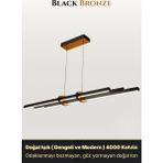 Enzo Light Cosmo Bronz Lineer LED Sarkıt Avize – Kumandalı Dim Edilebilir – Yukarı & Aşağı Işık - Doğal Işık