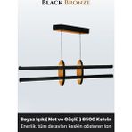 Enzo Light Halo Bronz Lineer LED Sarkıt Avize – Kumandalı Dim Edilebilir – Yukarı & Aşağı Işık - Beyaz Işık