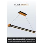 ENZO LIGHT Mira Bronz 6500K Lineer LED Sarkıt Avize – Kumandalı Dim Edilebilir – Aşağı Işık 35 x 35
