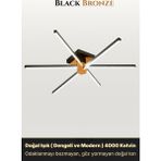 Enzo Light Nova 6 Bronz LED Tavan Avize – Kumandalı Dim Edilebilir – Aşağı Işık - Doğal Işık