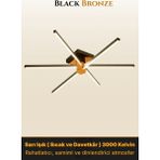 Enzo Light Nova 6 Bronz LED Tavan Avize – Kumandalı Dim Edilebilir – Aşağı Işık - Sarı Işık