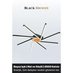ENZO LIGHT Zenit 8 Bronz 6500K LED Tavan Avize – Kumandalı Dim Edilebilir – Aşağı Işık