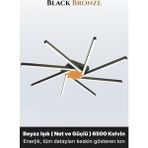 Enzo Light Zenit 8 Bronz LED Tavan Avize – Kumandalı Dim Edilebilir – Aşağı Işık - Beyaz Işık