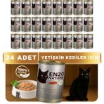 Enzo Natural Kuzu Etli Konserve Yaş Kedi Maması 410 gr x 24