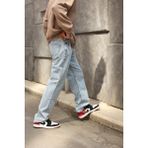 Enzoi Erkek Mavi Yıkamalı Baggy Pantolon - Denim Mavi - 40