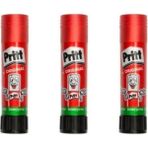 eOfis Stick Yapıştırıcı 22 gr 3 Adet Kırmızı Renkli Pratik Kullanım İçin