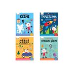Eolo Arty Mouse 3+ Yaş Kesme, Yapıştırma, Çizgi ve Aynısını Çizme Etkinlikleri 4 Kitap Seti