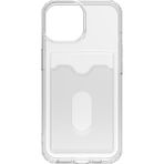 Eonaks iPhone 15 Kılıf Kart Bölmeli Şeffaf Silikon Rubber Arka Kapak
