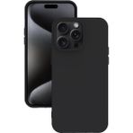 Eonaks iPhone 15 Pro Kılıf Kamera Korumalı Silikon Rubber Arka Kapak - Siyah