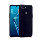 Eonaks Oppo A12 Kamera Korumalı Silikon Rubber Arka Kapak Siyah Kılıf