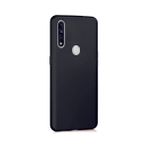 Eonaks Oppo A31 Kamera Korumalı Silikon Rubber Arka Kapak Siyah Kılıf