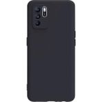 Eonaks Oppo Reno 6 Kamera Korumalı Silikon Rubber Arka Kapak Siyah Kılıf