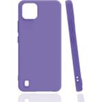Eonaks Realme C11 2021 Kamera Korumalı Silikon Rubber Arka Kapak Lila Kılıf