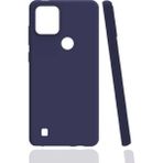 Eonaks Realme C21Y Kamera Korumalı Silikon Rubber Arka Kapak Lacivert Kılıf