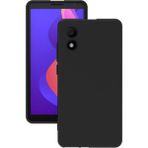 Eonaks TCL 303 Kamera Korumalı Silikon Rubber Arka Kapak Siyah Kılıf