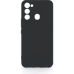 Eonaks Tecno Spark 8C Kamera Korumalı Silikon Rubber Arka Kapak Siyah Kılıf