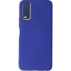 Eonaks Vivo Y20 Kamera Korumalı Silikon Rubber Arka Kapak Lacivert Kılıf