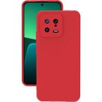 Eonaks Xiaomi 13 Kılıf Kamera Korumalı Silikon Rubber Arka Kapak - Kırmızı