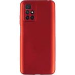 Eonaks Xiaomi Redmi 10 2022 Kamera Korumalı Silikon Rubber Arka Kapak Kırmızı Kılıf
