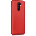 Eonaks Xiaomi Redmi 9 Kamera Korumalı Silikon Rubber Arka Kapak Kırmızı Kılıf