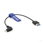 Eonvic 2.1 HDMI 8K HDMI Erkek Dik Açı Mikro HDMI Erkek Kablo Yüksek Hızlı Uzatma Kablosu Canon M5/m6 Sony A7 A6500 Panasonic GH4 (HDMI-Sağ Mikro HDMI) için
