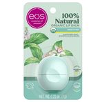 eos USDA Organik Dudak Balsamı, Tatlı Nane, Nemlendirici Kuru Dudaklar, %100 Doğal ve Glutensiz, Uzun Ömürlü Nemlendirici