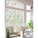Epazzar 3 Metre x 60 cm Uv Koruyucu Dekoratif 3D Buzlu Kuş Desenli Cam Banyo Pencere Folyosu Statik Sticker - Şeffaf - 60 x 300 cm