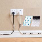 Epazzar Yapışkanlı Mini 20LI Klips USB Pc Adaptör Kablo Tutucu Aparat Şeffaf