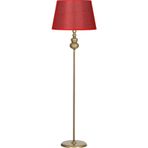 Epifanio Munch Eskitme Kaplama Düz Metal Tek Ayaklı Lambader - Hasır Kırmızı