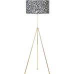 Epifanio Noa Gold Kaplama Tripod Boyu Ayarlanabilir Metal Lambader - Leopar Desenli