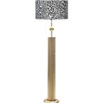 Epifanio Odeon Gold Kaplama Küre Detaylı Metal Çubuk Lambader - Leopar Desenli