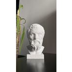 Epikür Büst Filozof Epikuros Antik Yunan Filozofu Epikür Heykel Kitaplık Dekor 15 cm