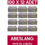 Epilla 100'lü 12 Paket Abeslang Tahta Dil Çubuğu Basacağı - Ağda Spatulası, Spatula (12 PAKET) 100x12 Kutu