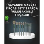Epilons 13'lü Fiber Kıllı Yumuşak Makyaj Fırçası Seti Taşınabilir ve Ergonomik Tasarım
