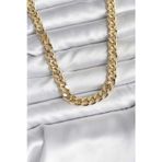 Epilons 14K Gold Renk Kaplama Kalın Zincir Model CM Kadın Kolye - TJ-BKO10731