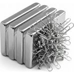 Epilons 2 Adet 40x20x5mm Neodyum Magnet Güçlü N35 Mıknatıs Köşeli Nikel Kaplama