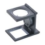 Epilons 25X25MM Profesyonel Full Çelik Katlanabilir Büyüteç 8x Tekstil Iplik Sayacı Baskı Lupu